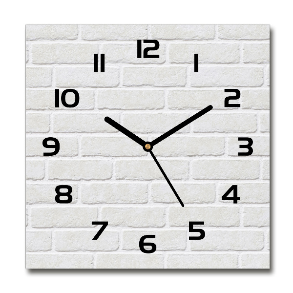 Square wall clock Brick wall