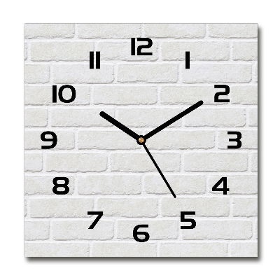 Square wall clock Brick wall