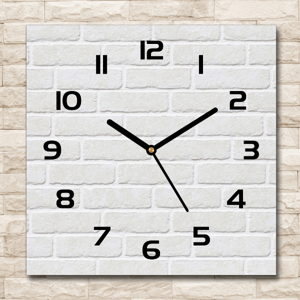 Square wall clock Brick wall