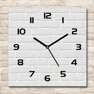 Square wall clock Brick wall