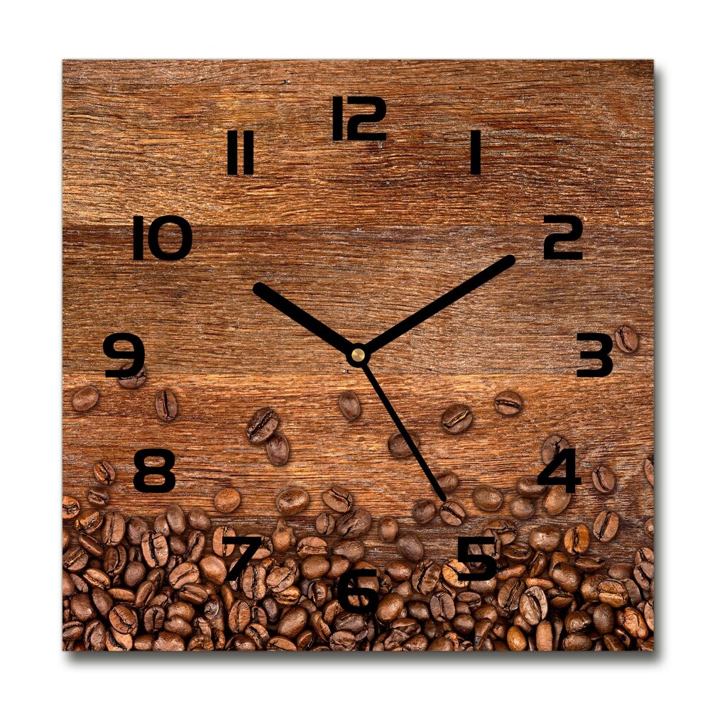 Square kitchen clock Coffee beans