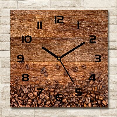 Square kitchen clock Coffee beans