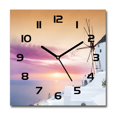 Square wall clock Santorini Greece