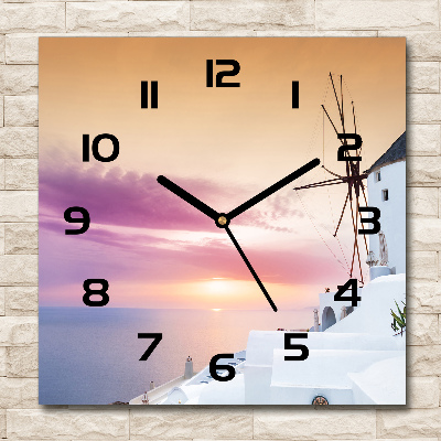 Square wall clock Santorini Greece