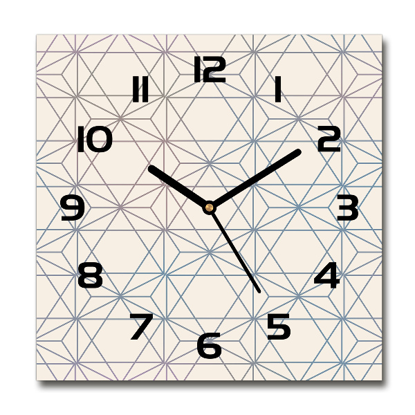 Square wall clock Geometric background