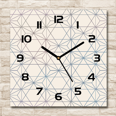 Square wall clock Geometric background