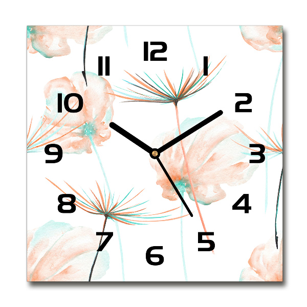 Square kitchen clock Dandelion