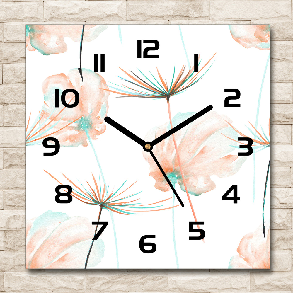 Square kitchen clock Dandelion