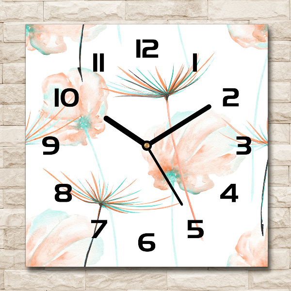 Square kitchen clock Dandelion