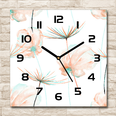 Square kitchen clock Dandelion