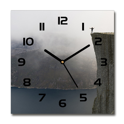 Square wall clock Norwegian cliff