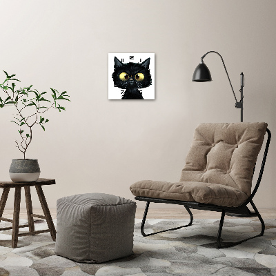 Square wall clock Illustration of the cat