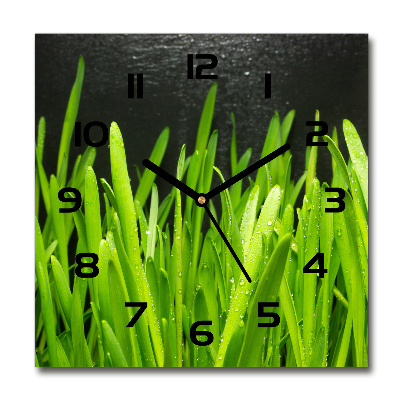 Square wall clock Grass