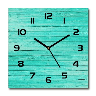 Square glass clock Green boards