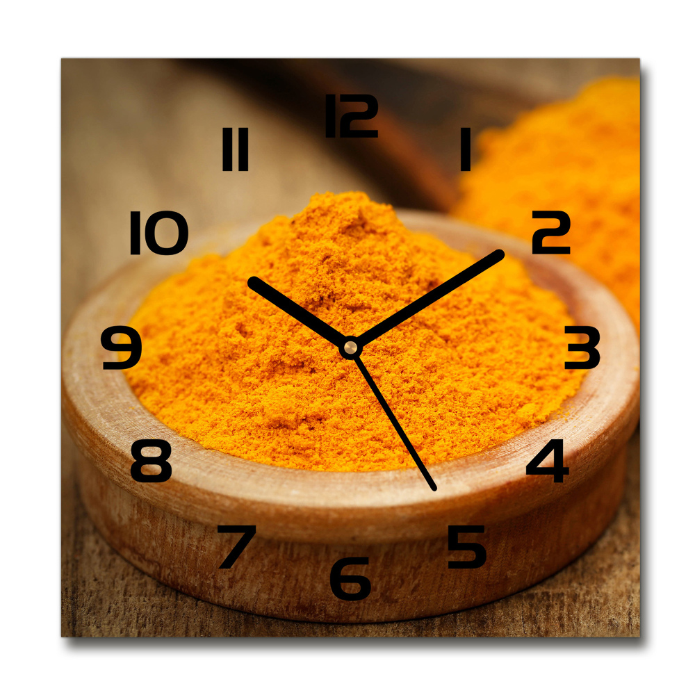 Square wall clock Turmeric seasoning