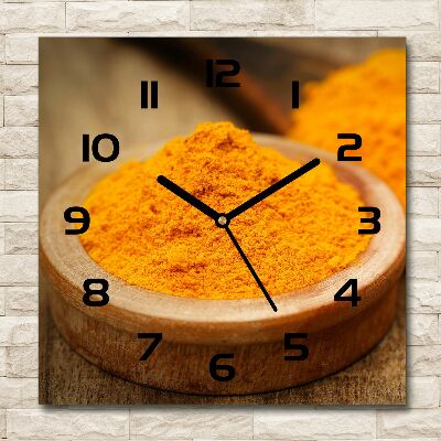 Square wall clock Turmeric seasoning