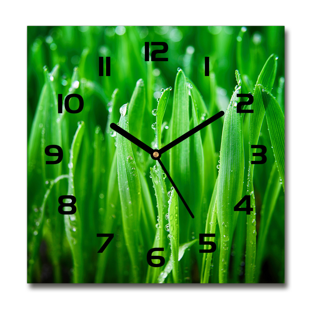 Square wall clock Grass