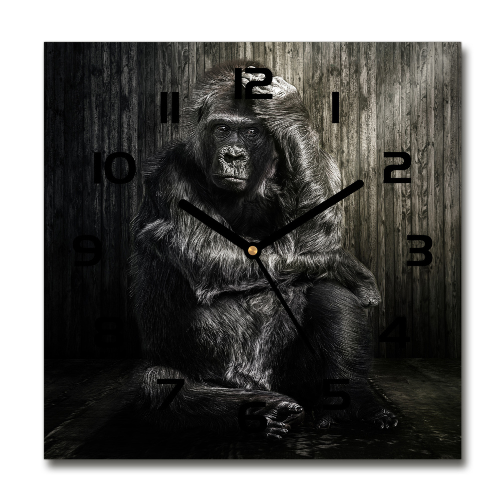 Square wall clock Gorilla