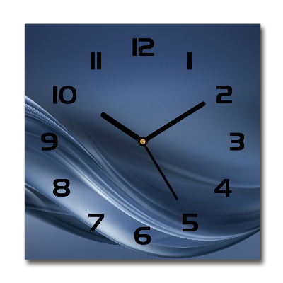 Square wall clock Gray wave