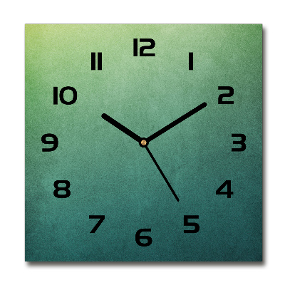 Square glass clock Sea gradient