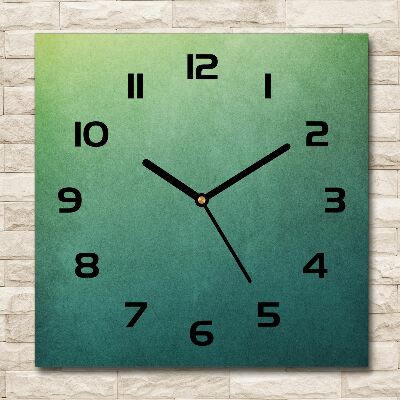 Square glass clock Sea gradient