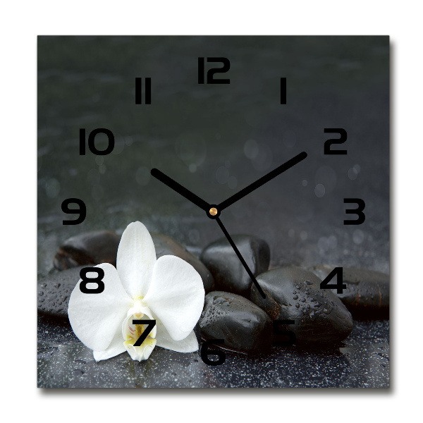 Square wall clock Orchid