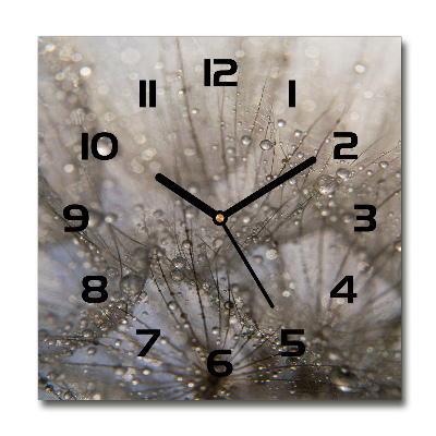 Square kitchen clock Dandelion seeds