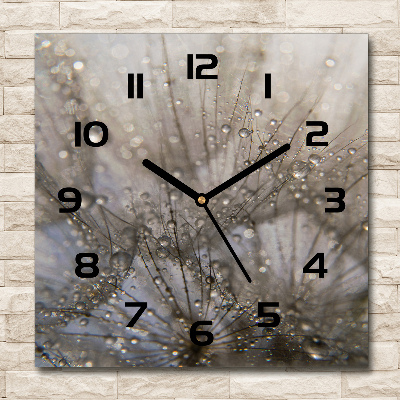 Square kitchen clock Dandelion seeds