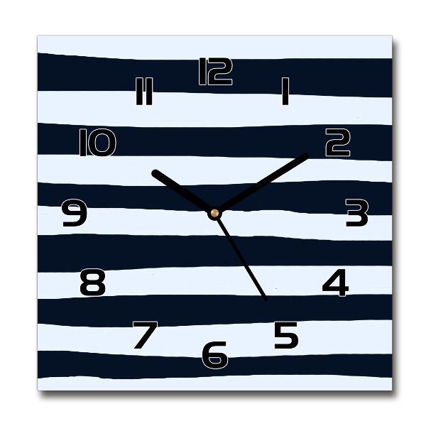 Square wall clock Background with stripes