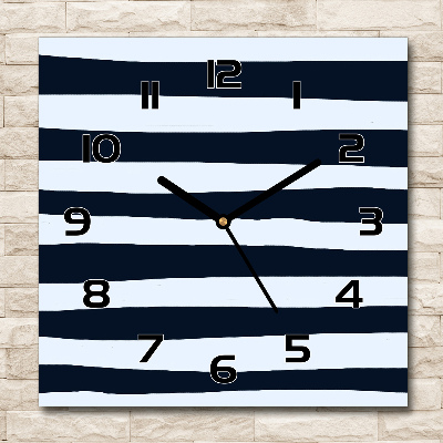 Square wall clock Background with stripes