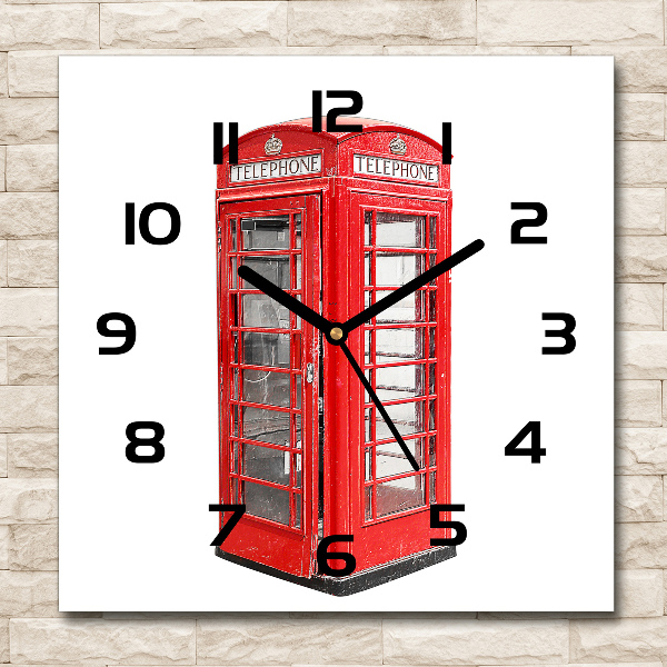 Square kitchen clock telephone booth