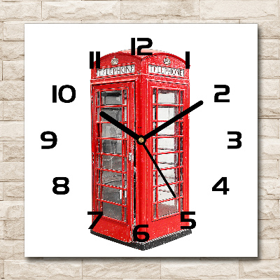 Square kitchen clock telephone booth