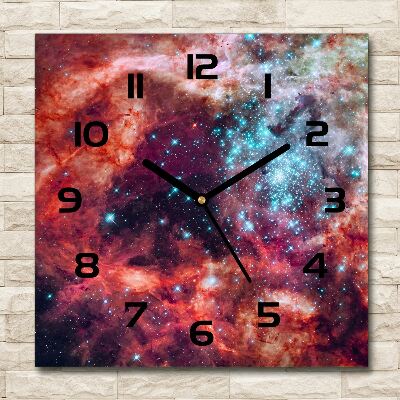 Square wall clock Magellan cloud