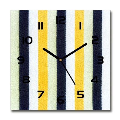 Square glass clock Background with stripes