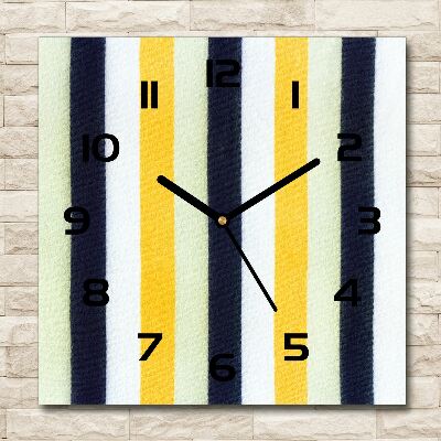 Square glass clock Background with stripes