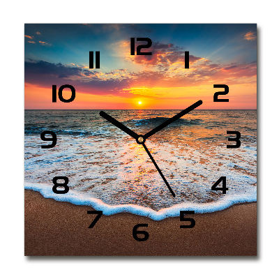 Square kitchen clock West by the sea