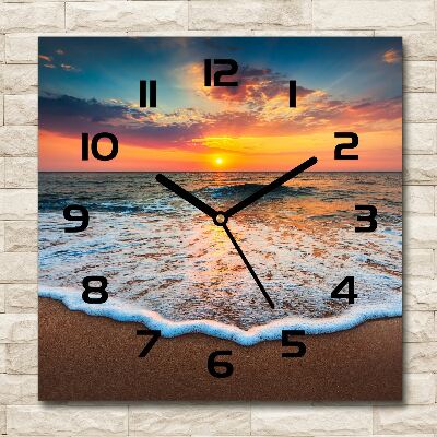 Square kitchen clock West by the sea