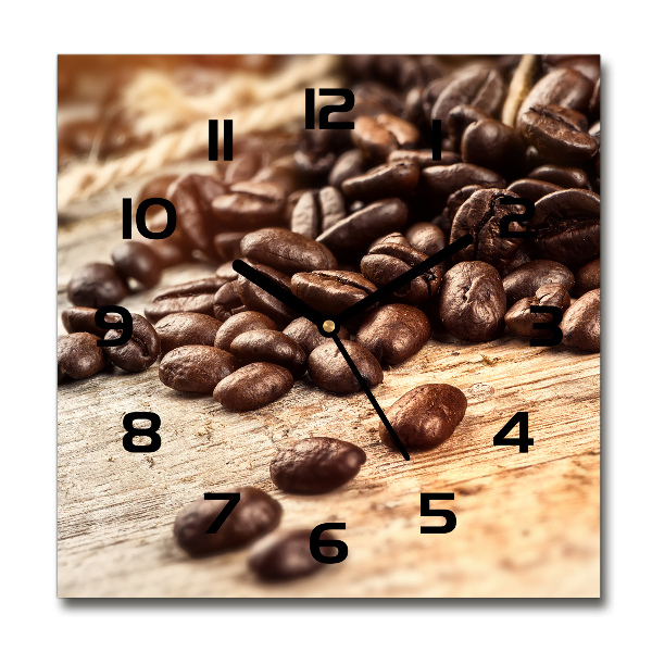 Square wall clock Coffee beans