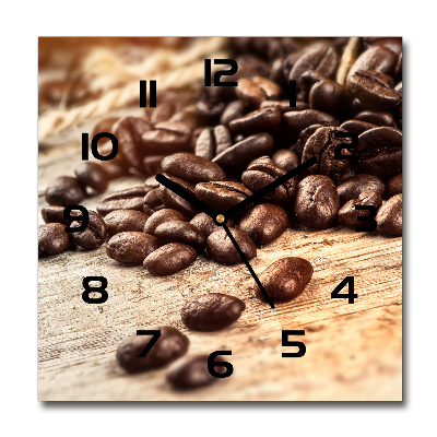 Square wall clock Coffee beans