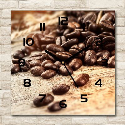 Square wall clock Coffee beans