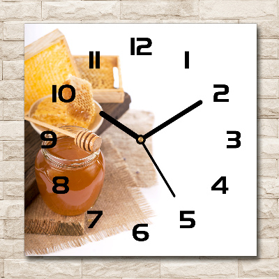 Square wall clock Honey