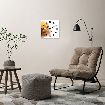 Square wall clock Honey