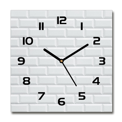 Square wall clock Ceramic wall