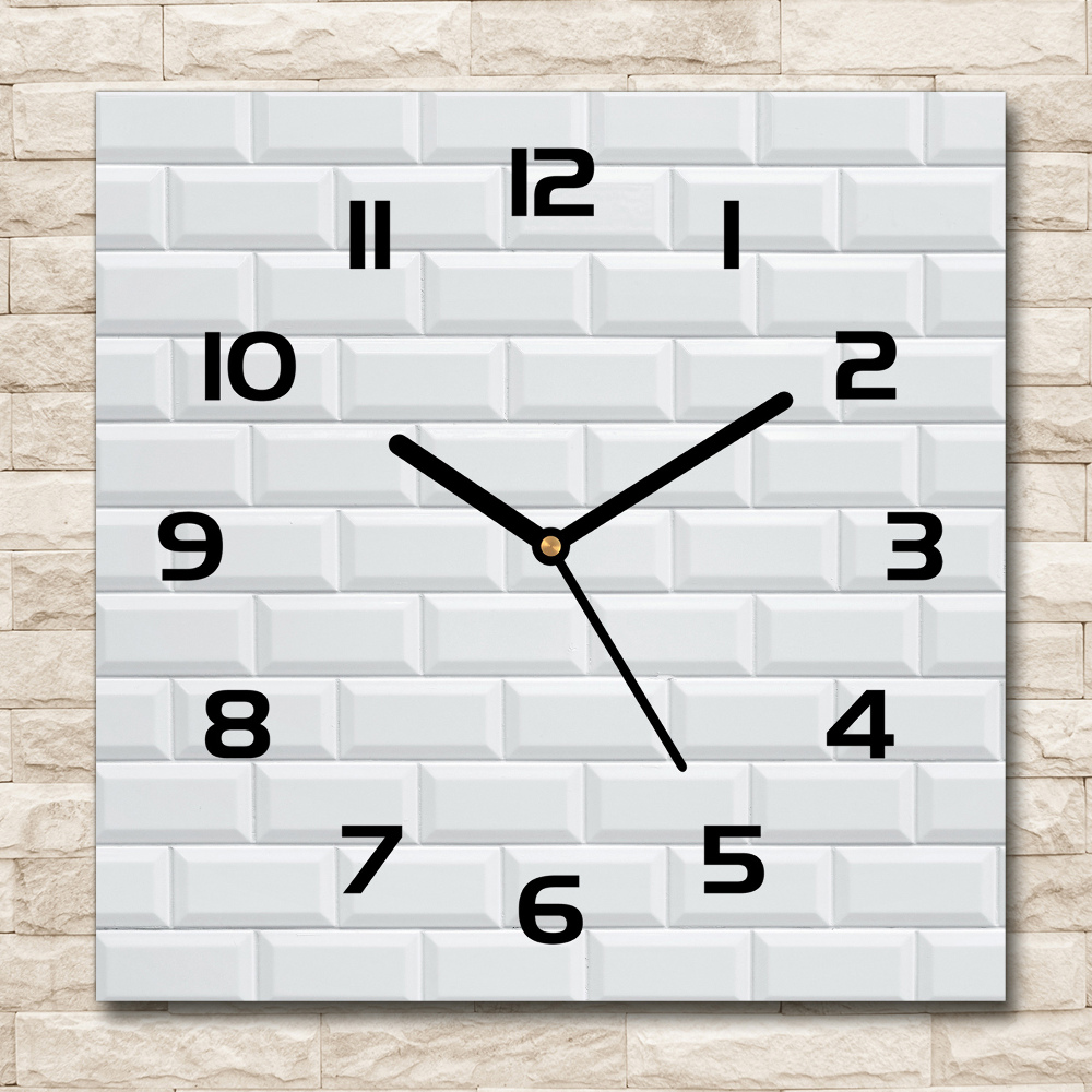 Square wall clock Ceramic wall