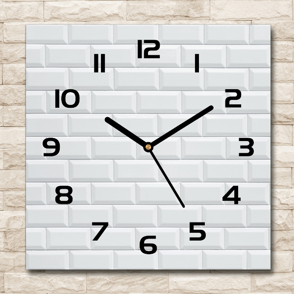 Square wall clock Ceramic wall