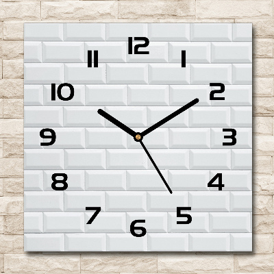 Square wall clock Ceramic wall