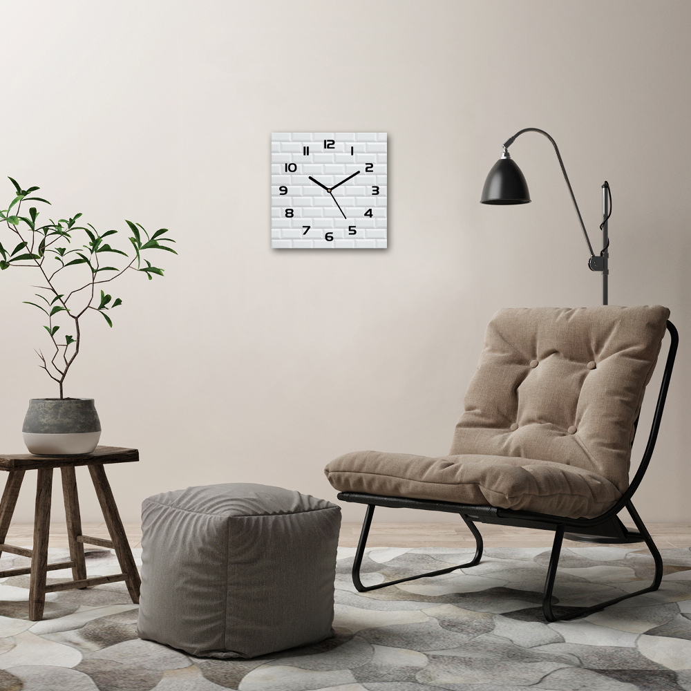 Square wall clock Ceramic wall