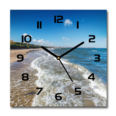 Square wall clock Baltic Sea