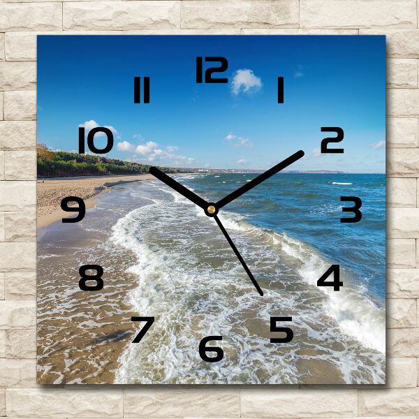 Square wall clock Baltic Sea