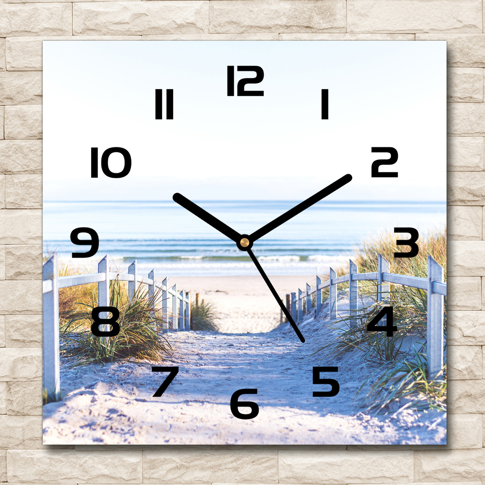 Square wall clock Coastal dunes